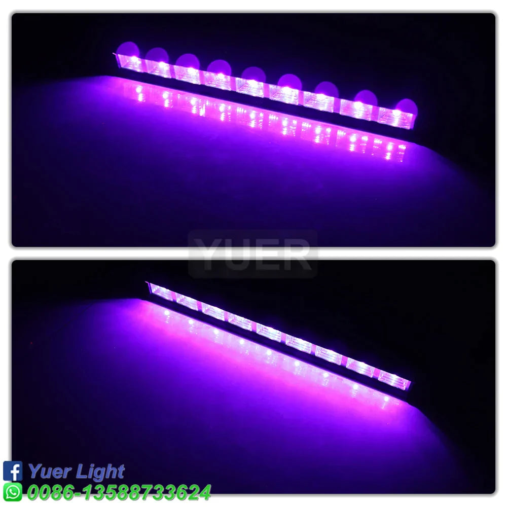 DecorBites™ 9X2w UV LED Disco Party Bar Lights for Indoor DJ, Flat Dyeing Aluminum UV Disinfection