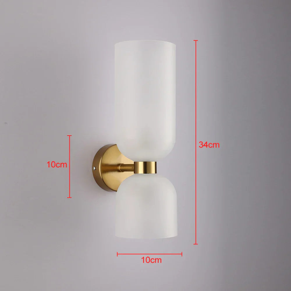 DecorBites™ Glass Shade Wall Lamp: Modern Minimalist Art Lighting for Bedroom, Corridor, Staircase