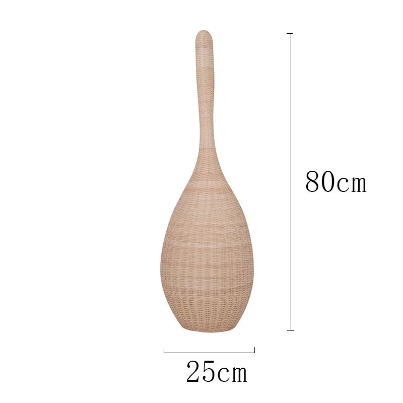 DecorBites™ Bamboo Floor Lamp: Unique Rattan Light for Living Room, Bedroom, Teahouse Decor