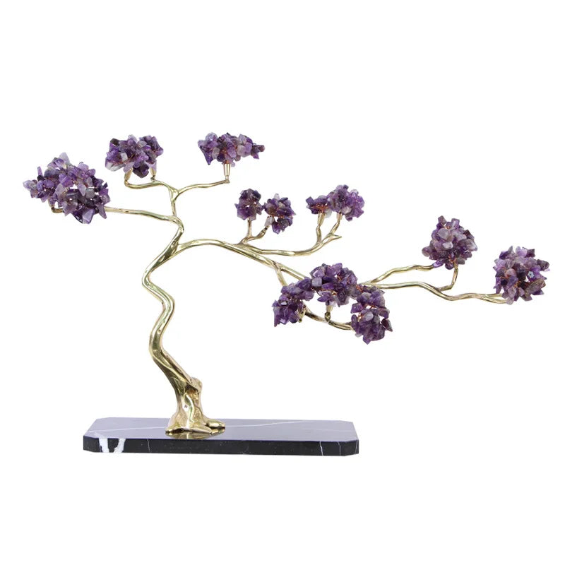 DecorBites™ Crystal & Brass Decorative Sculpture figurines for Room Decoration