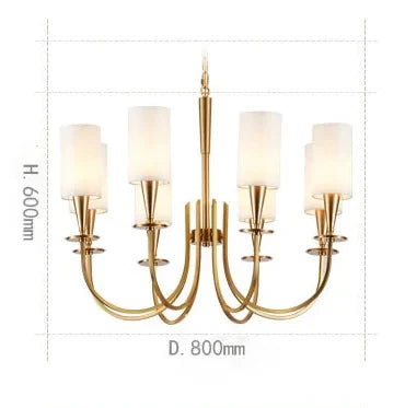 DecorBites™ Copper Chandelier Lights for Living Room, Kitchen, and Bedroom