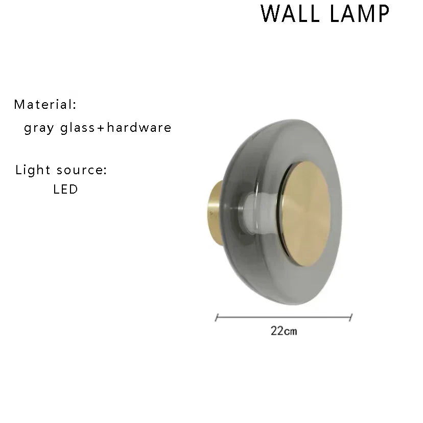DecorBites™ Gray Glass Floor Lamp: Italian Design Minimalist Standing Lighting for Living Room