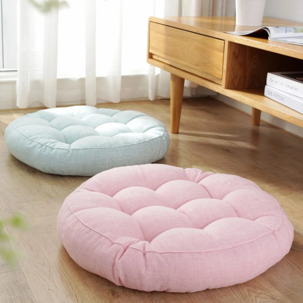 DecorBites™ Kids' Round Floor Cushions: Flexible Seating for Home, Preschool, Yoga