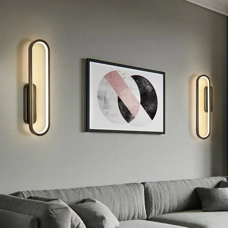 DecorBites™ Black Ring LED Indoor Wall Light for Home Decor, Living Room, Bedroom