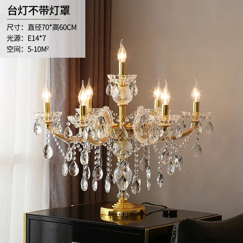 DecorBites™ Crystal Table Light: Modern Luxury Nordic Indoor Lighting for Living Room Bedroom