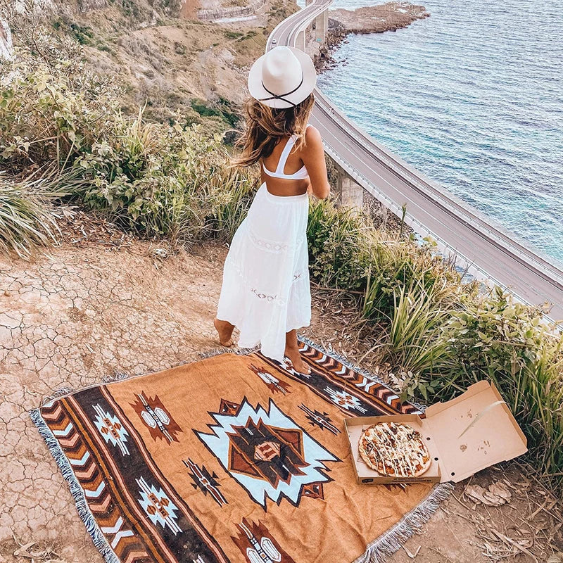 DecorBites™ Bohemian Knit Throw Blanket