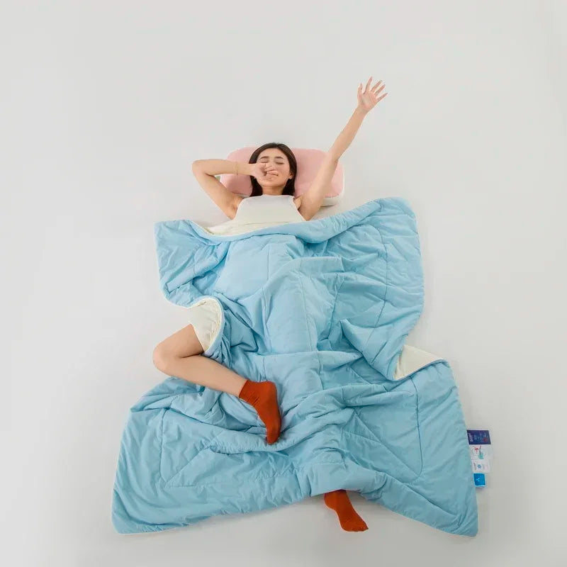 DecorBites™ Cooling Fabric Double-Sided Summer Blanket - Light Cooled Comforter