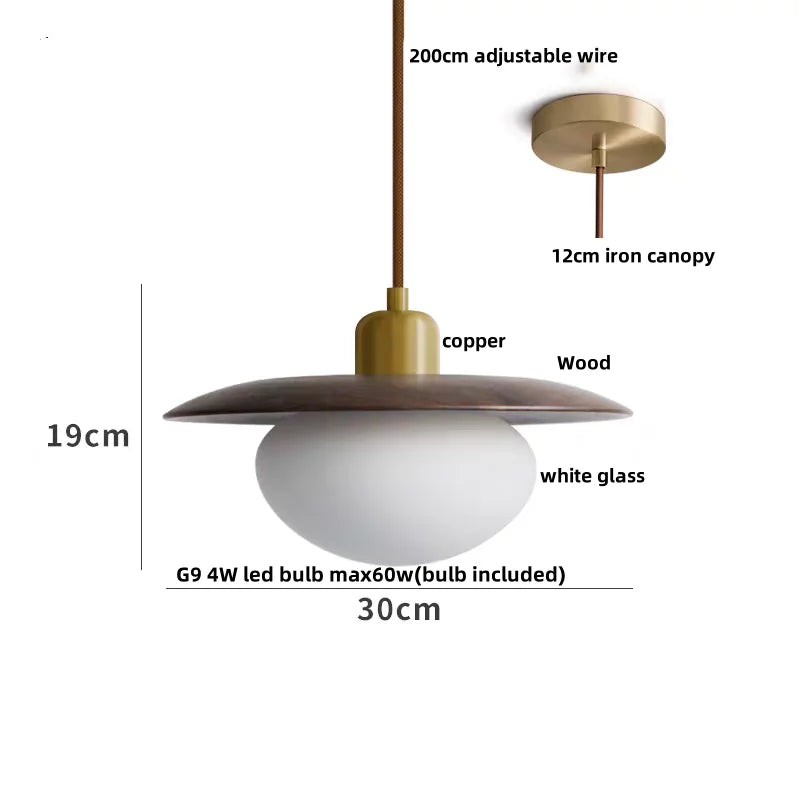 DecorBites™ Green LED Glass Pendant Lamp for Modern Décor & Ambiance