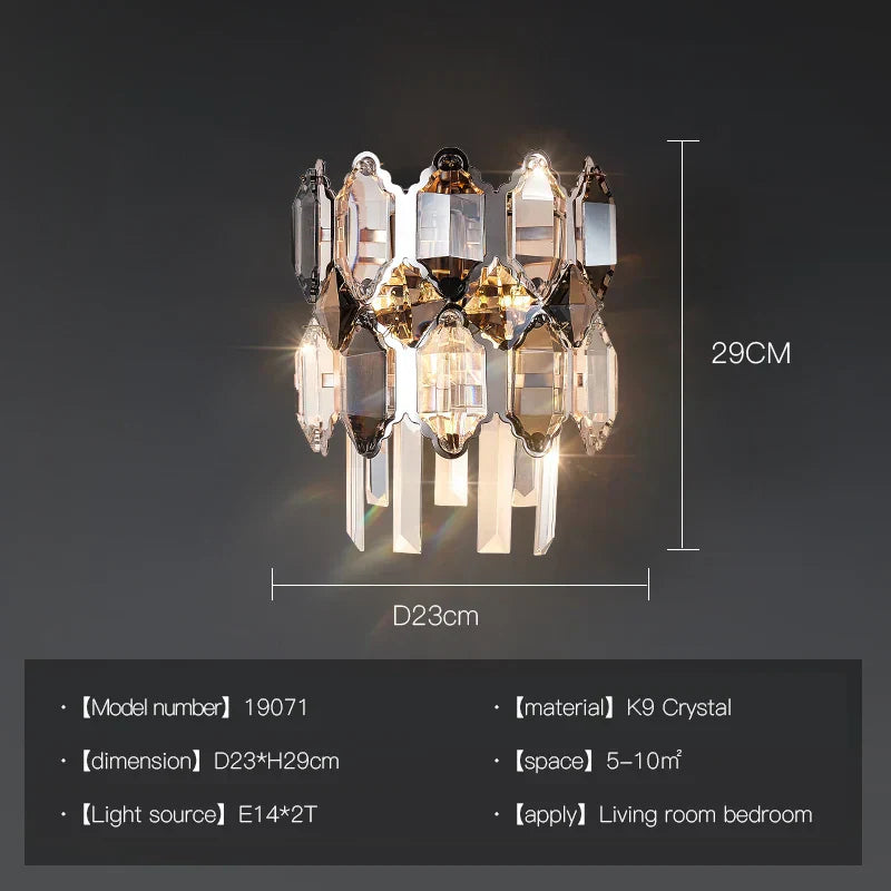 DecorBites™ Crystal Chandelier: Postmodern Living Room Dining Bedroom Lamp, Luxury & Creative