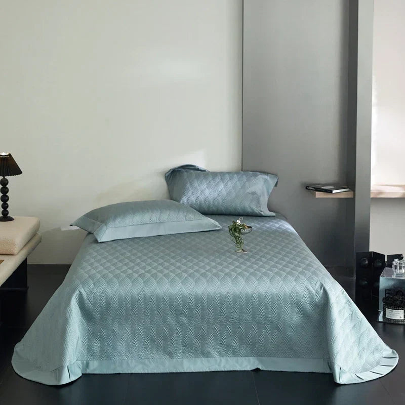 DecorBites™ Cool Lyocell Fiber Quilted Bedspread Set with Pillowcase