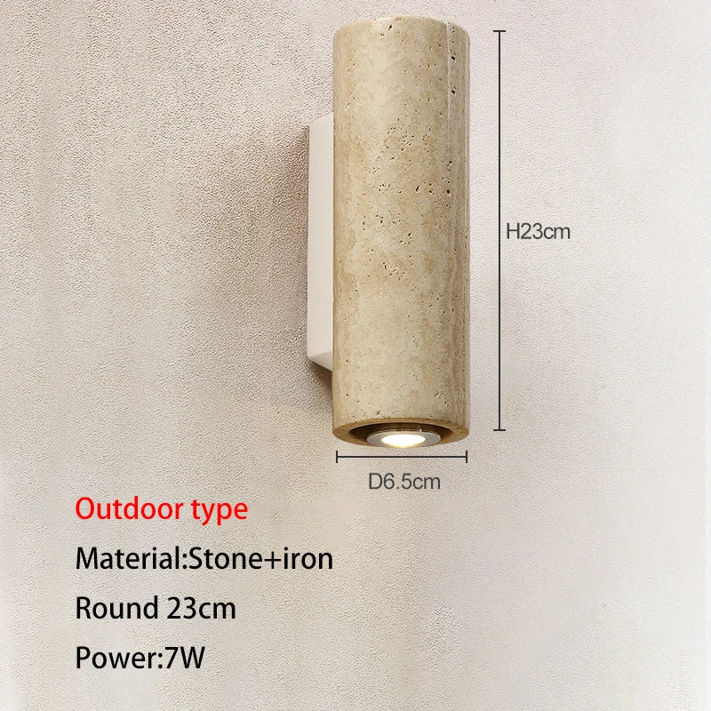 DecorBites™ LED Outdoor Wall Lamp Wabi-sabi Style Courtyard Stone Lights for Garden