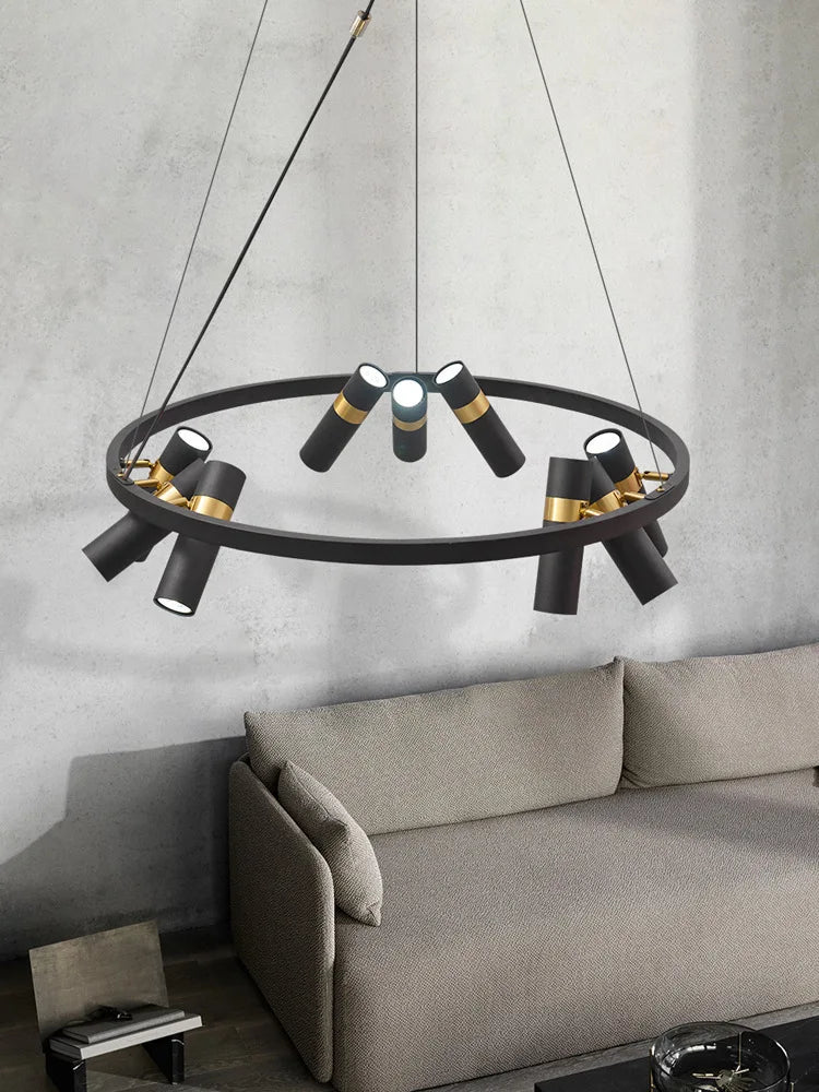 DecorBites™ Black Ring LED Pendant Light for Living Room Dining Kitchen Bar