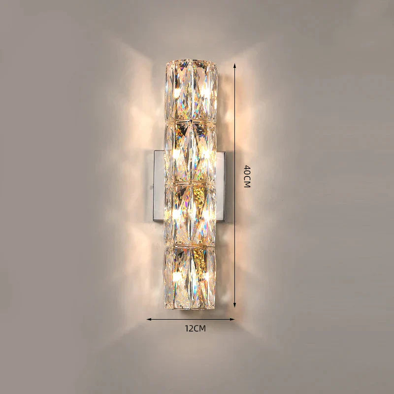 DecorBites™ Crystal Deluxe Wall Sconce for Living Room Bedroom Bedside Villa - Luxury Light