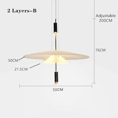 DecorBites™ LED Saucer Pendant Light for Home Decor and Living Room