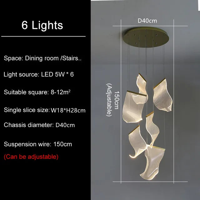 DecorBites™ LED Light Guide Ceiling Chandelier modern Novelty for Home Decor Lighting