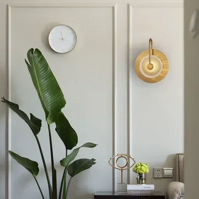 DecorBites™ Green Glass Wall Sconce: Modern Nordic Gold Lighting Fixture for Living Room & Bedroom.