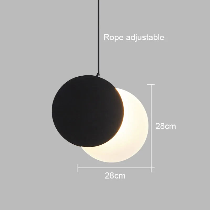 DecorBites™ Crescent Moon LED Pendant Chandelier for Modern Minimalist Decor