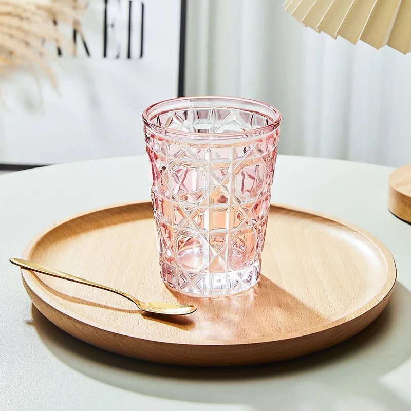 DecorBites™ 310ml Hand-carved Heavy Whiskey Glass Tumbler Cup