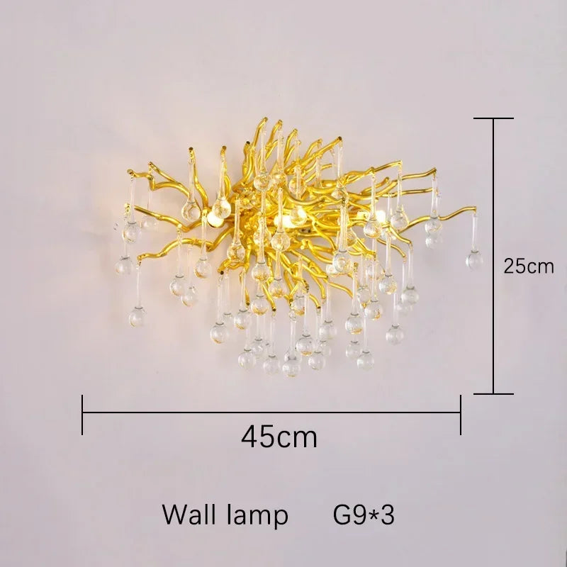 DecorBites™ Crystal Branch Chandelier | Indoor Luxury Gloss Light for Living & Dining Room