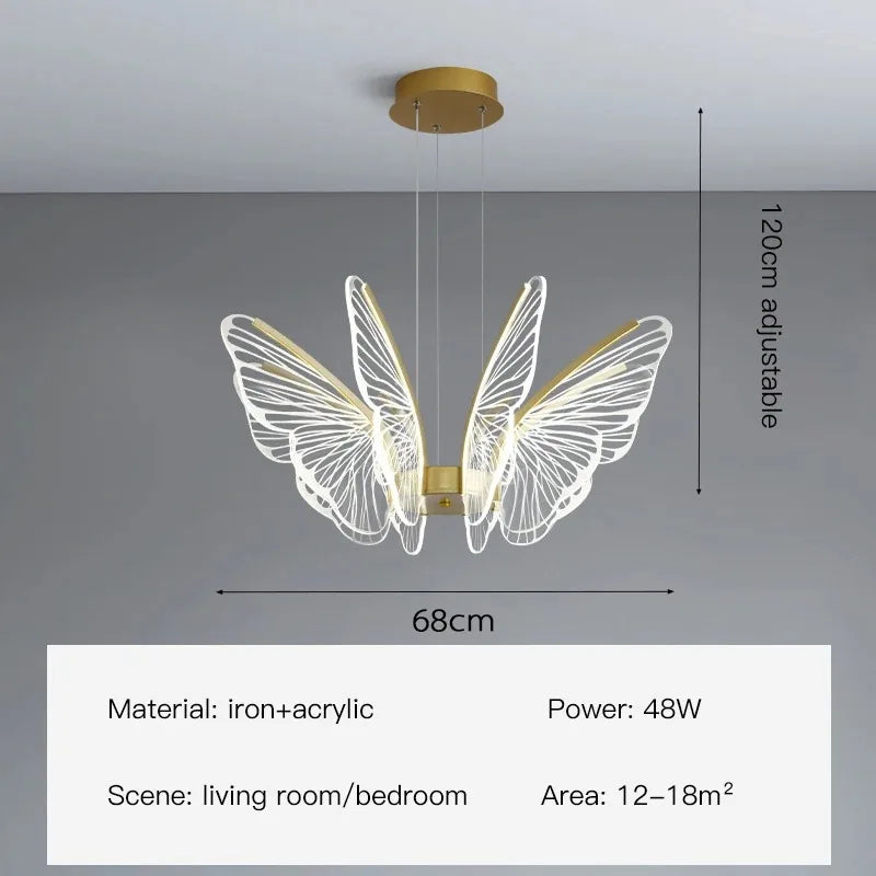 DecorBites™ LED Butterfly Chandeliers: Modern Lighting Fixtures for Home Decor
