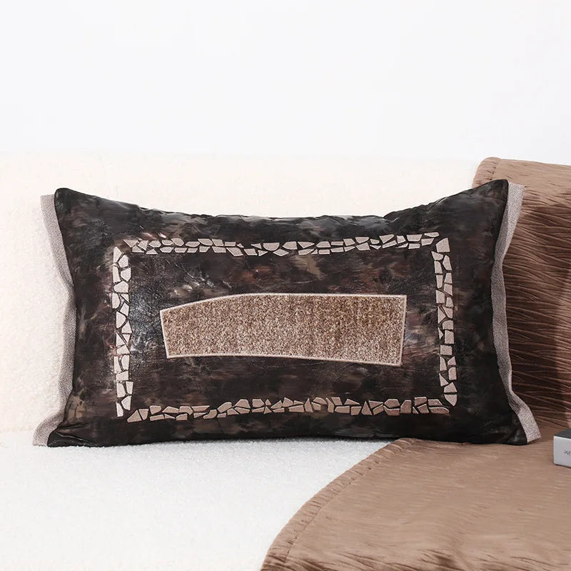 DecorBites™ Black White Sofa Pillowcase: Modern Minimalist Living Room Cushion Cover