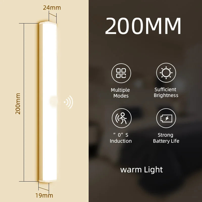 DecorBites™ LED Sensor Cabinet Light for Home Kitchen Night Bar USB Rechargeable