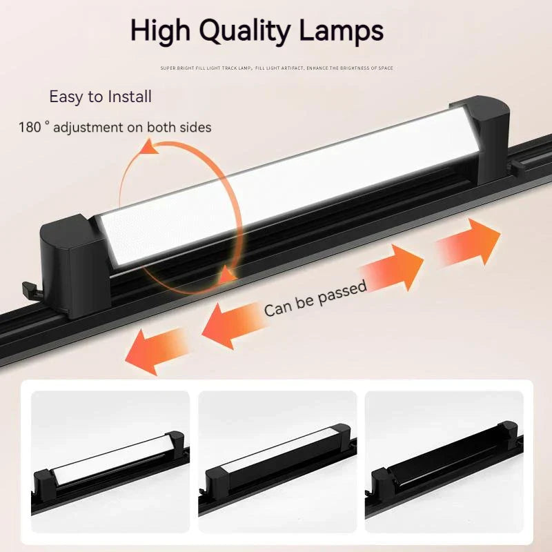 DecorBites™ LED Track Light Set: Rail Track Lamp, Floodlight, Chandelier for Home Decor.