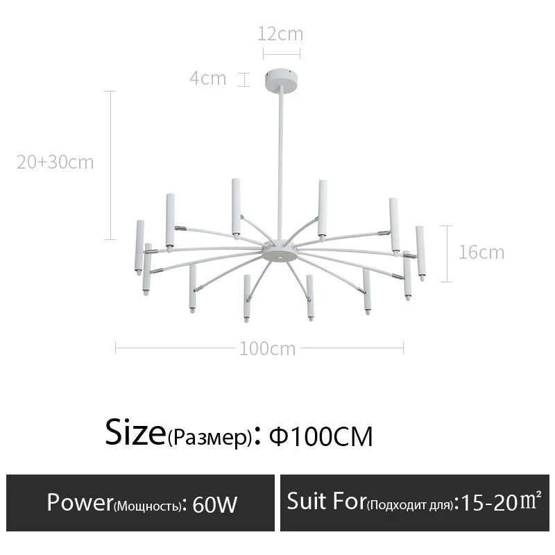 DecorBites™ LED Ceiling Chandelier: Minimalist Nordic Home Lighting for Living Room, Bedroom, Dining Area