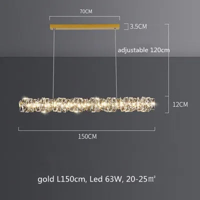 DecorBites™ Crystal LED Pendant Lights | Dimmable Ring Hanging Lamp | Modern Luxury Decor Fixtures