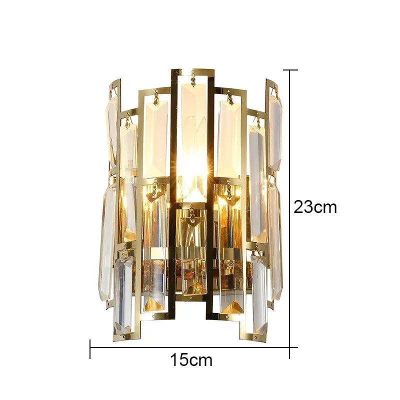 DecorBites™ Crystal LED Wall Lamp: Modern Luxury Lighting for Living Room, Bedroom, Study