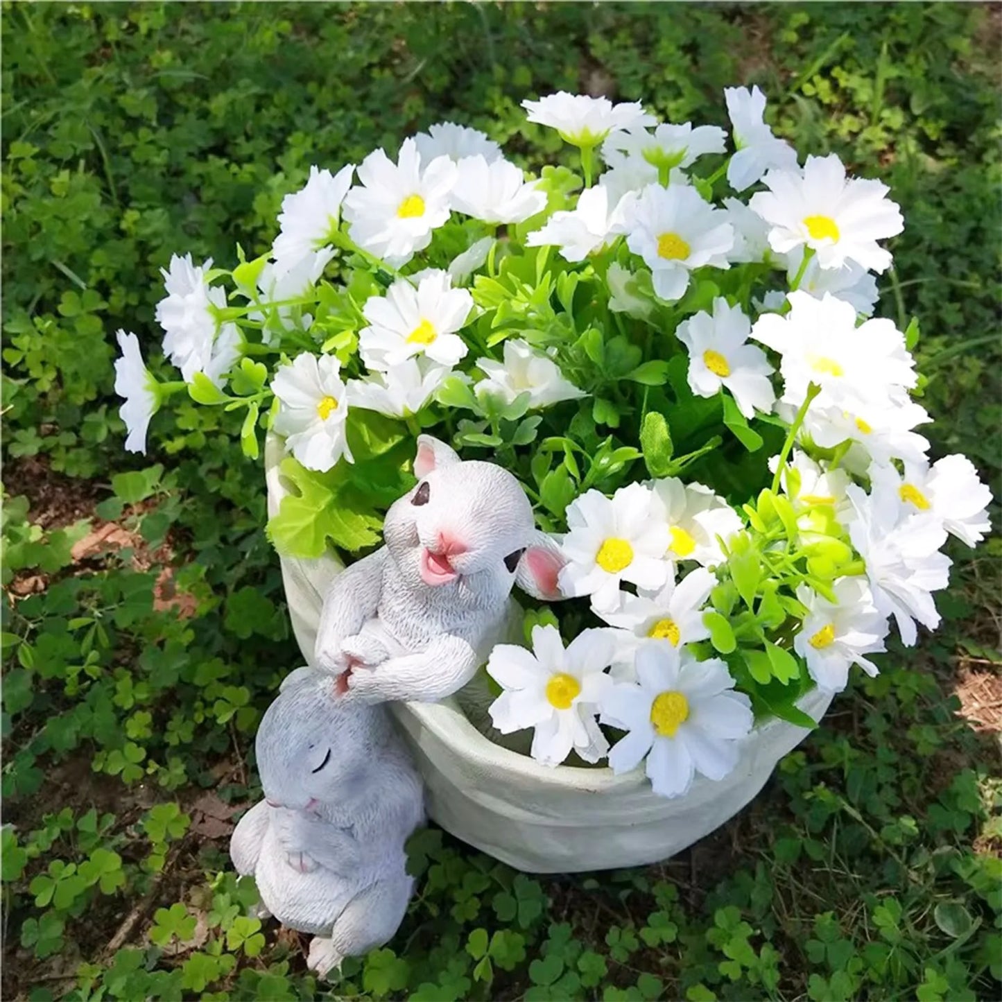 DecorBites™ Bunny Succulent Planter Pot for Garden and Patio Decor