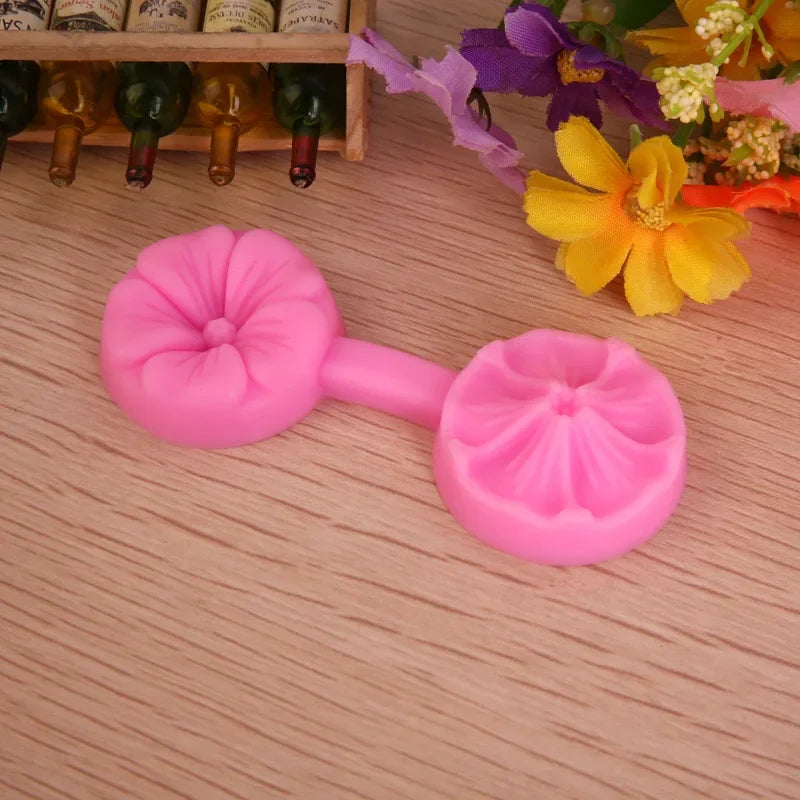 DecorBites™ 3D Five Petals Flower Silicone Mold for Cake Decorating and Baking