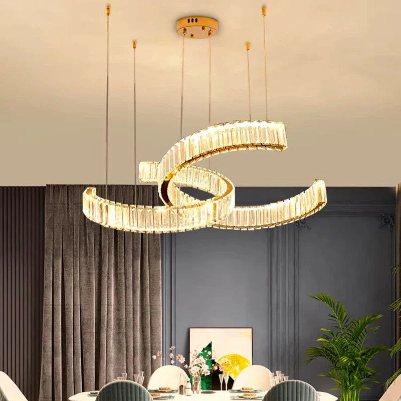 DecorBites™ Crystal Chandelier for Modern Home Decoration and Interior Lighting
