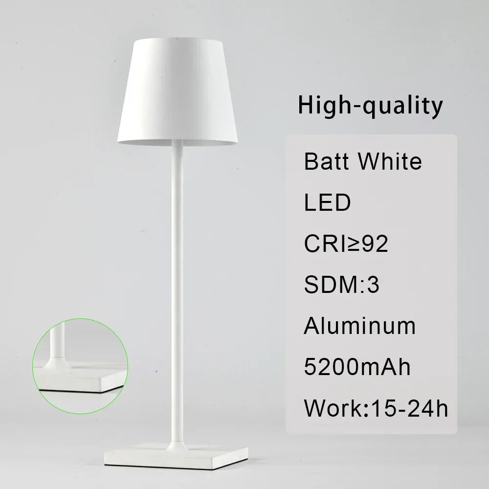 DecorBites™ Acrylic Crystal Art LED Table Lamp - Rechargeable Cordless Design