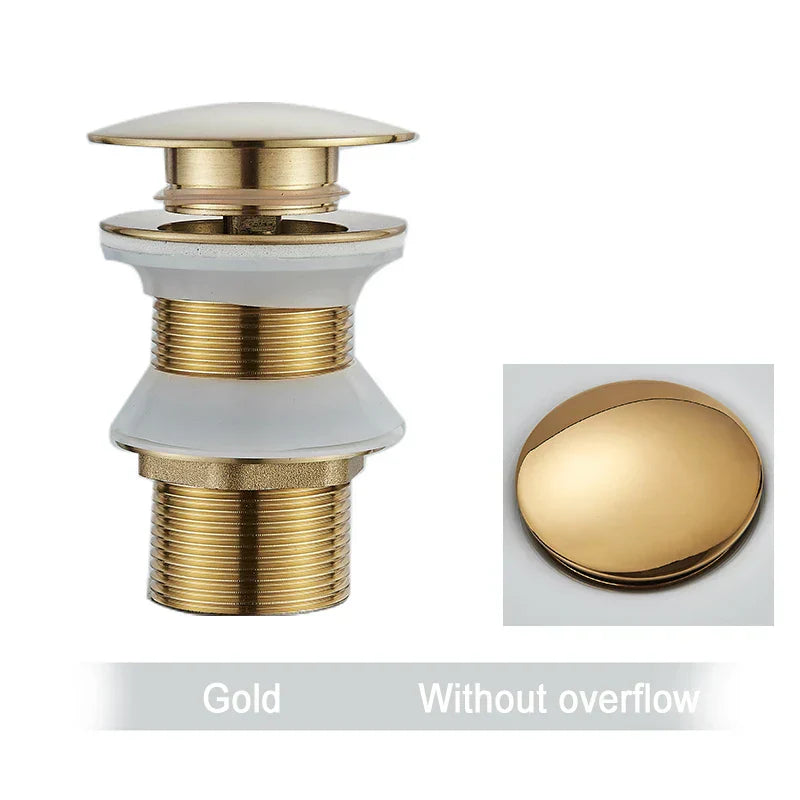 DecorBites™ Black Gold Pop Up Drain for Sink - Faucet Accessory Kit