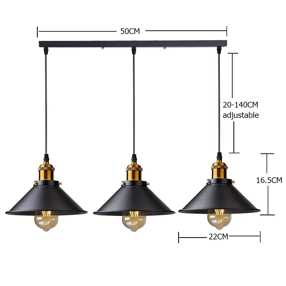 DecorBites™ Antique Brass Kitchen Pendant Light | Hanging Ceiling Fixture for Dining Room