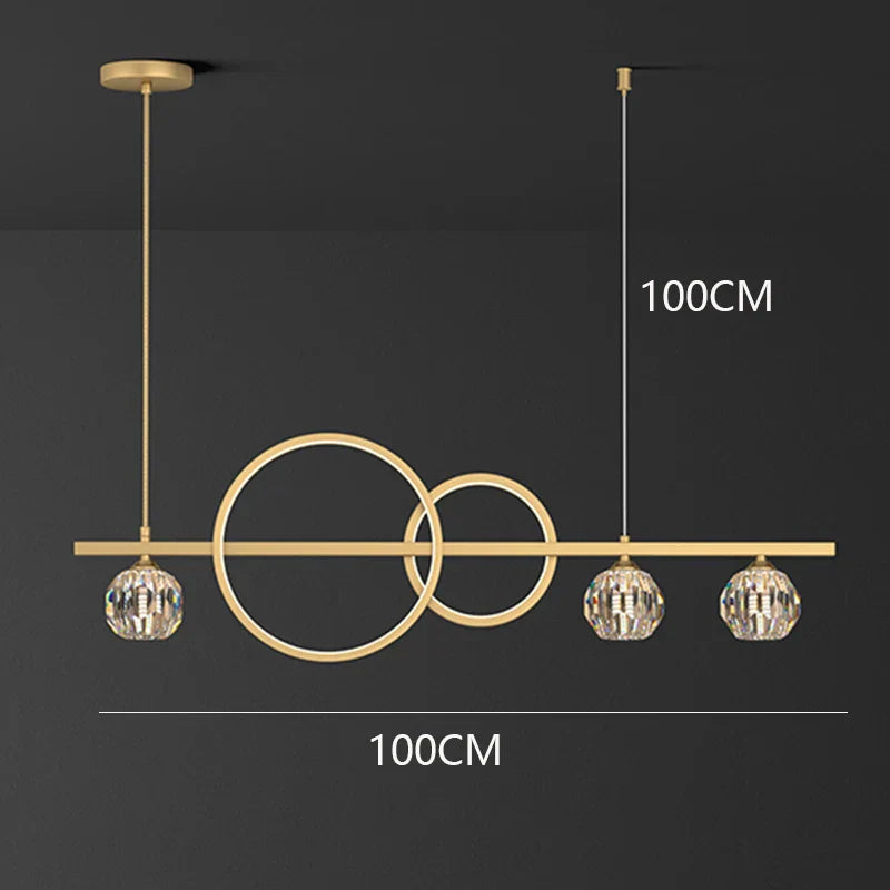 DecorBites™ Crystal Chandelier: Modern Luxury Pendant Light for Living Room, Dining Room, Ceiling Decor