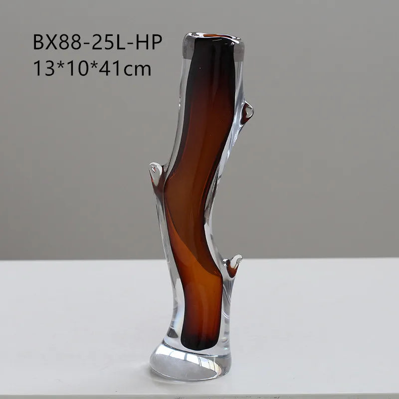 DecorBites™ Glass Vase Branch Fork Shape Thick Bottle Floral Arrangement Terrarium