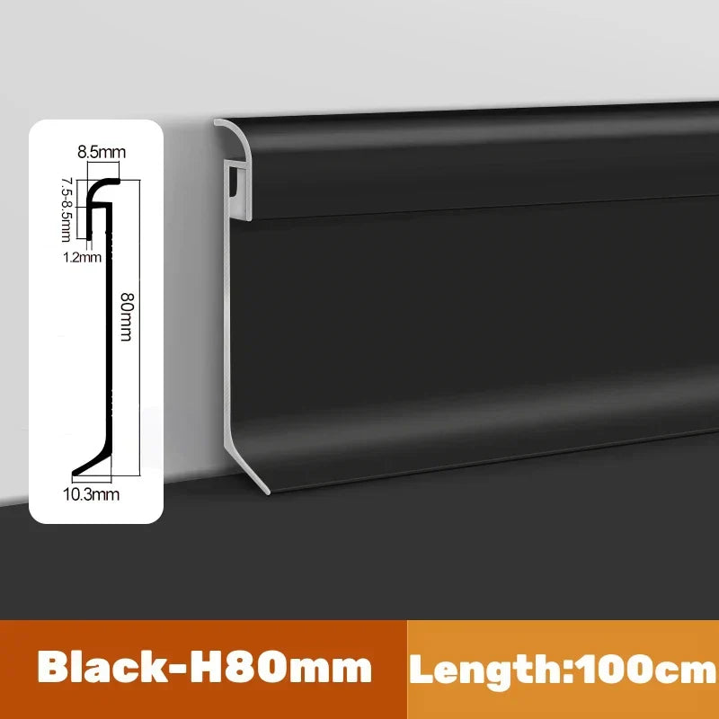 DecorBites™ LED Skirting Line Aluminum Profile for Stylish Backlighting, Stair Lighting & Wall Trim