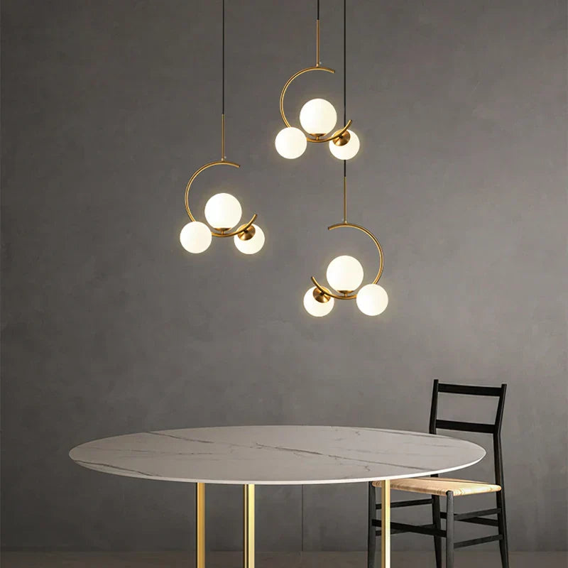 DecorBites™ Glass Ball LED Chandelier for Dining Room, Kitchen, Bedroom, Bar