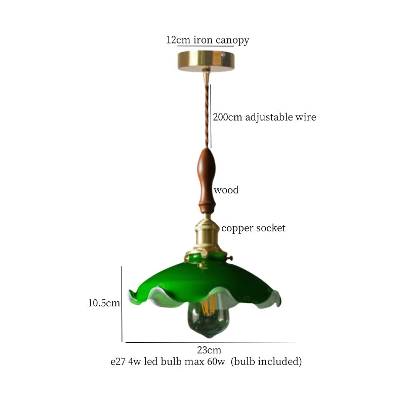 DecorBites™ Japanese Glass LED Pendant Lamp for Cafe, Loft, Restaurant, Living Room, Kitchen