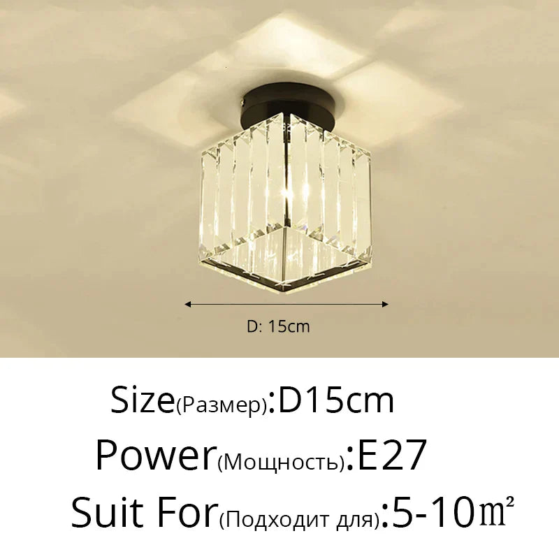 DecorBites™ Crystal Glass Nordic LED Chandelier for Modern Indoor Lighting