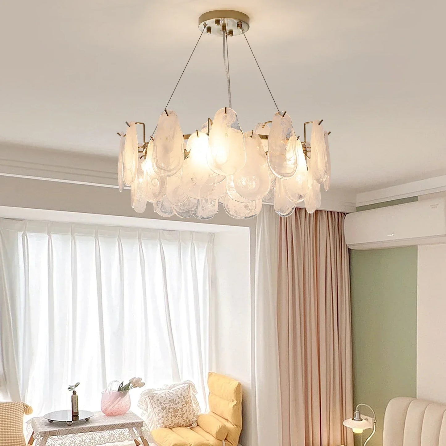 DecorBites™ Crystal Chandelier: Modern Luxury Master Bedroom French Light for Living Room