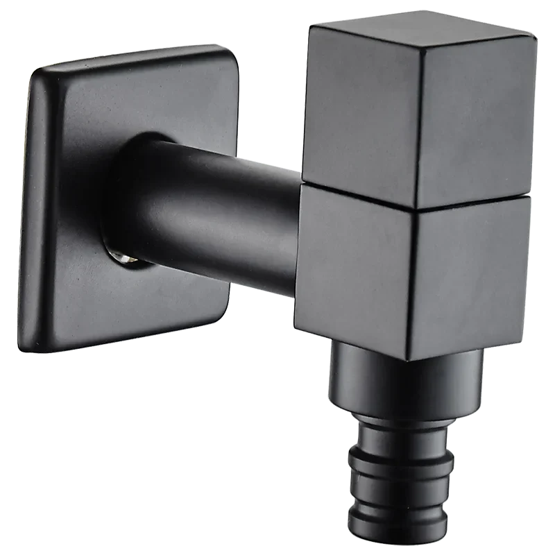 DecorBites™ Black Wall Mount Washing Machine Tap - Garden Outdoor Bathroom Water Faucet