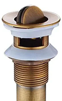 DecorBites™ Brass Pop Up Sink Drain - Antique Bathroom Brass Pop-up Drain