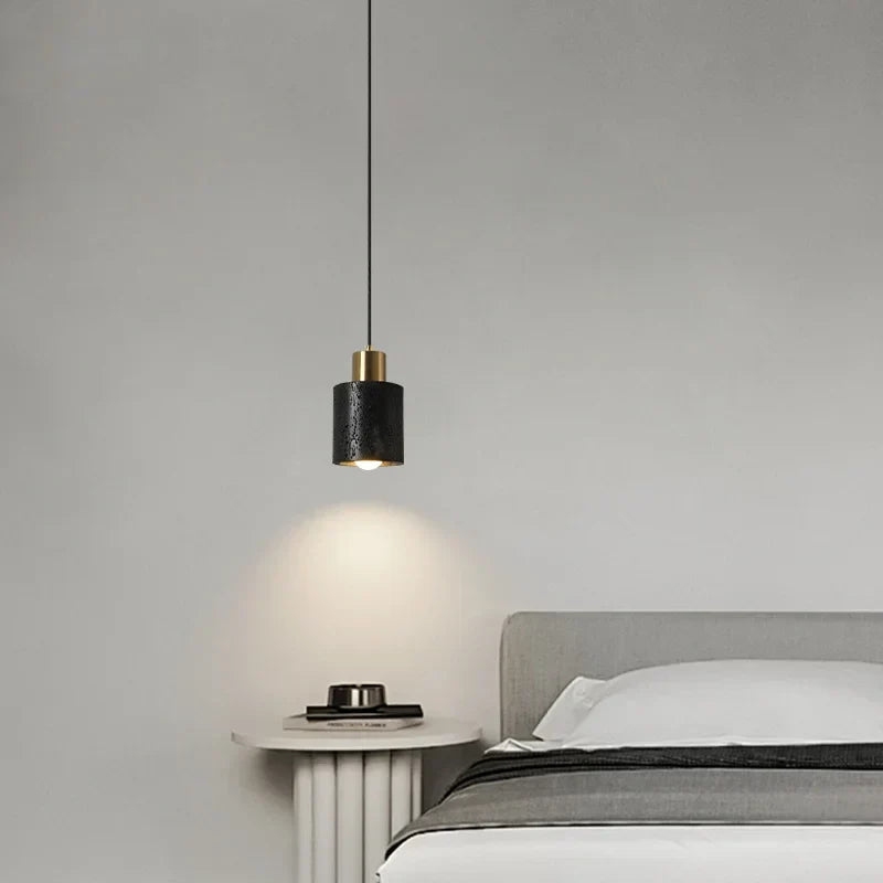 DecorBites™ Black Travertine LED Pendant Lamps: Nordic Modern Home Decoration Interior Hanging Light
