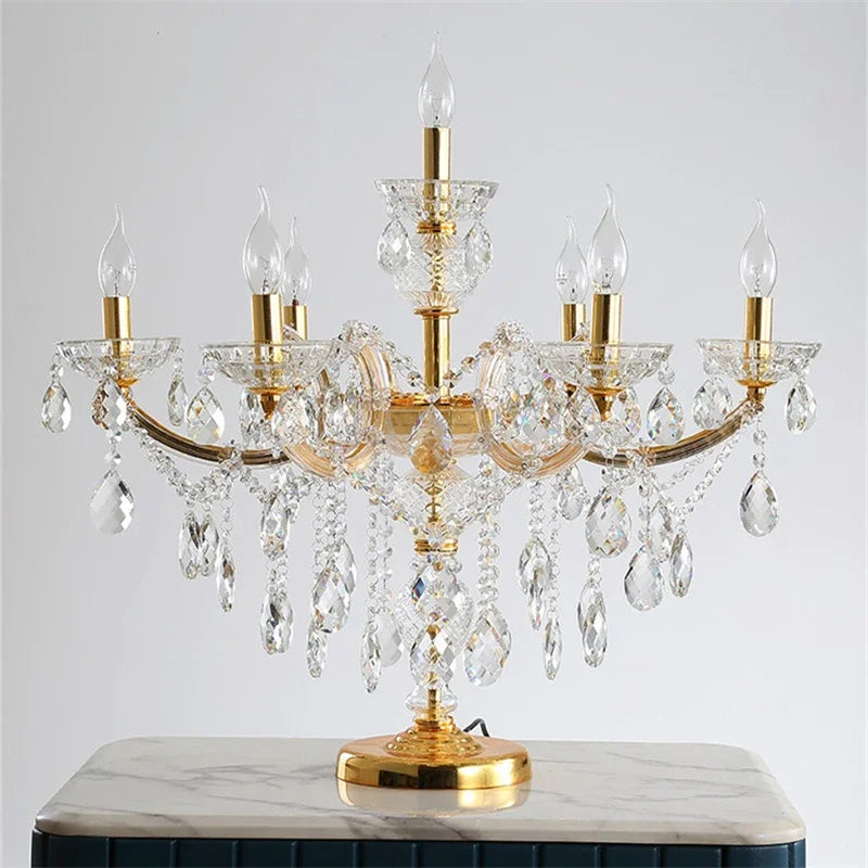 DecorBites™ Crystal Table Light: Modern Luxury Nordic Indoor Lighting for Living Room Bedroom