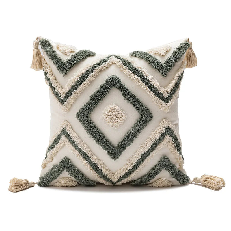 DecorBites™ Boho Diamond Pillow Cover Set - Orange Pink Green Black - 45x45cm 30x50cm