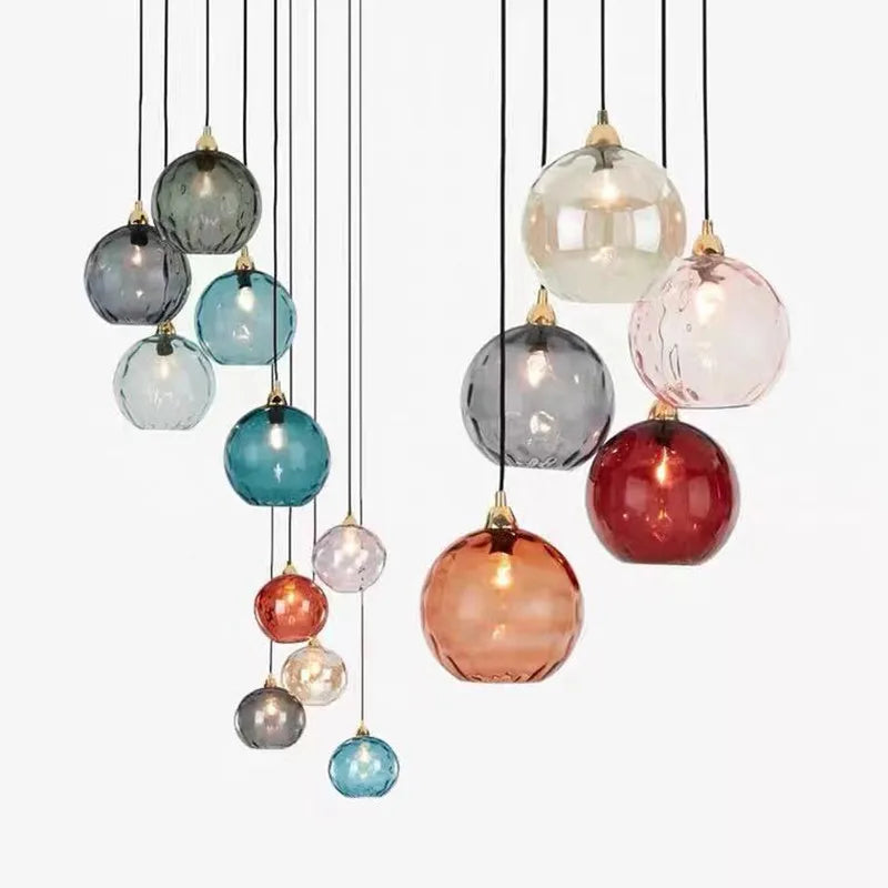 DecorBites™ Glass Ball Lustre Pendant Lights - Modern Kitchen Hanging Fixture