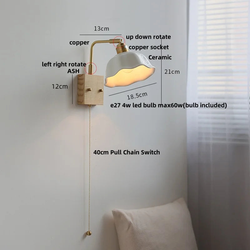 DecorBites™ Ceramic LED Wall Sconce Rotatable Modern Vanity Light